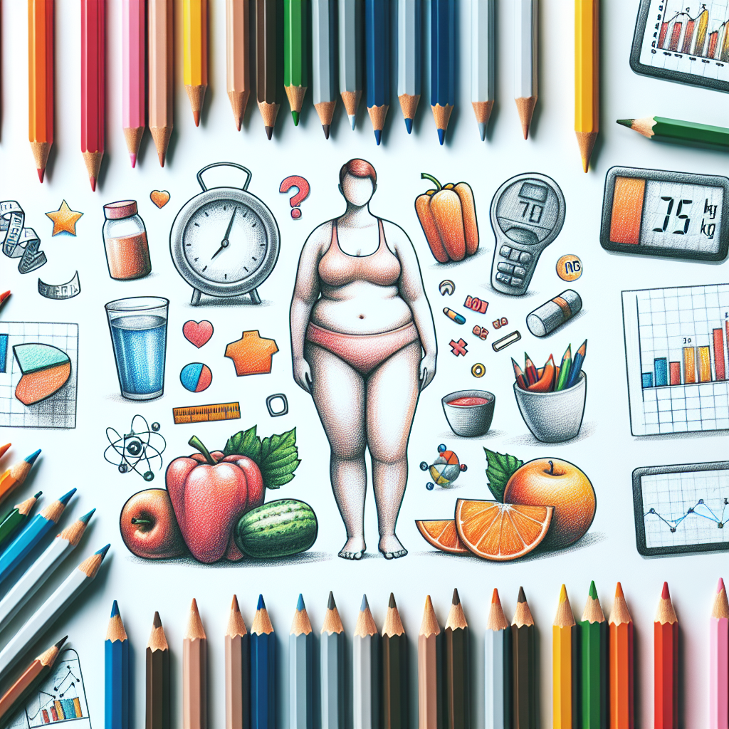 Pastelková ilustrace znázorňující téma: Diety