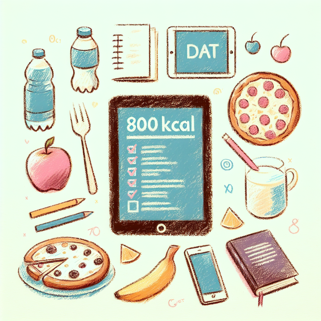 Pastelková ilustrace znázorňující téma: Diety