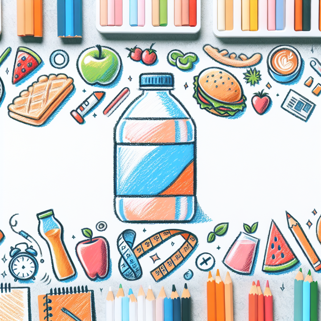 Pastelková ilustrace znázorňující téma: Zdravá výživa