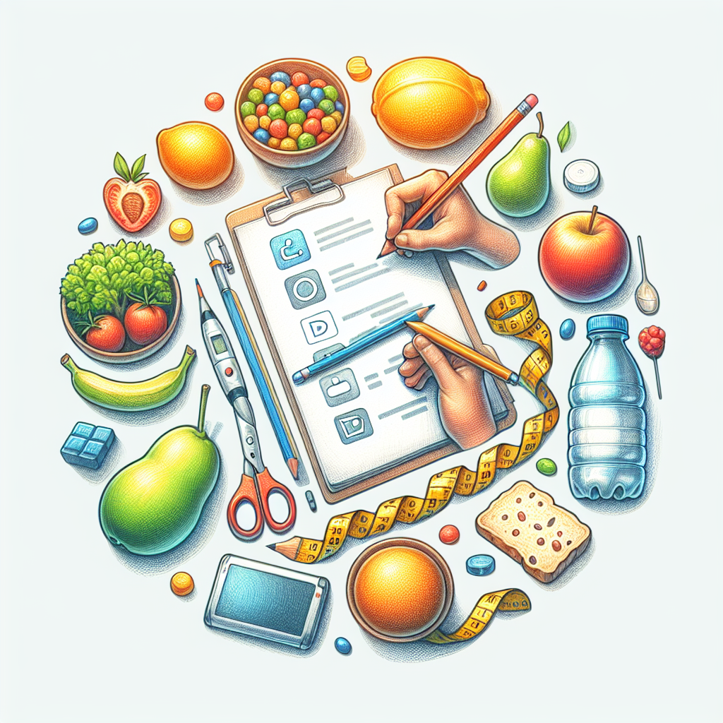 Pastelková ilustrace znázorňující téma: Diabetická dieta