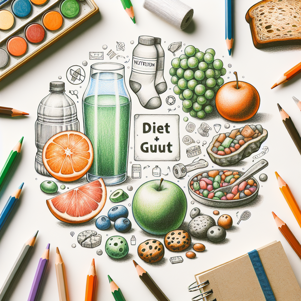Pastelková ilustrace znázorňující téma: Dieta