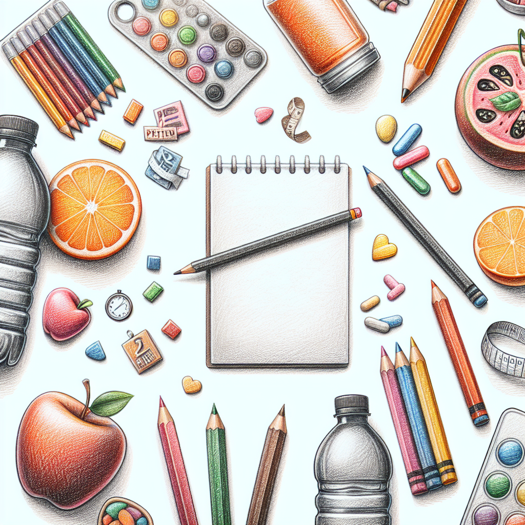 Pastelková ilustrace znázorňující téma: Stravování