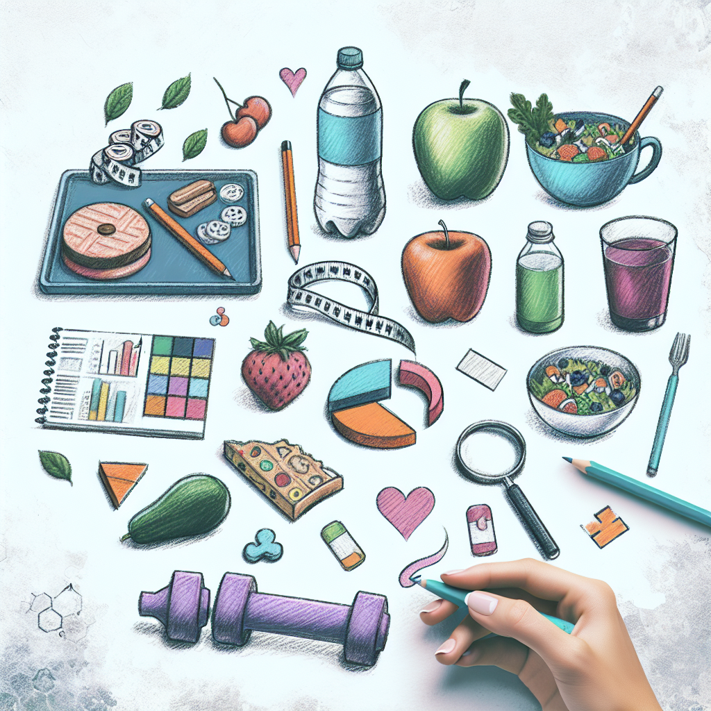 Pastelková ilustrace znázorňující téma: Zdravé stravování