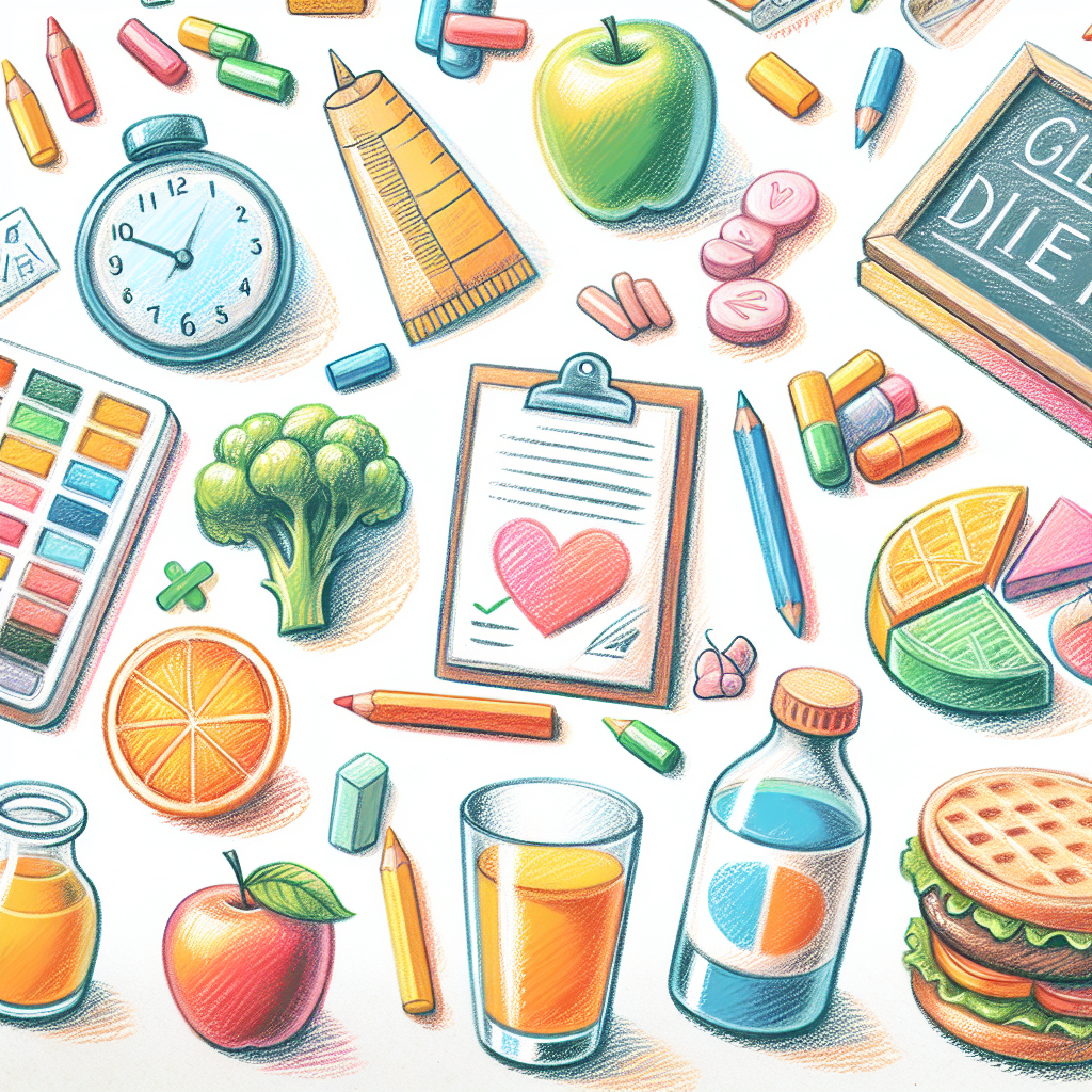 Pastelková ilustrace znázorňující téma: Zdravá výživa