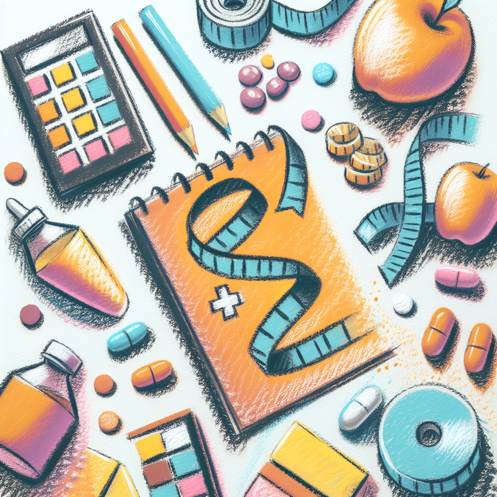 Pastelková ilustrace znázorňující téma: Výživa