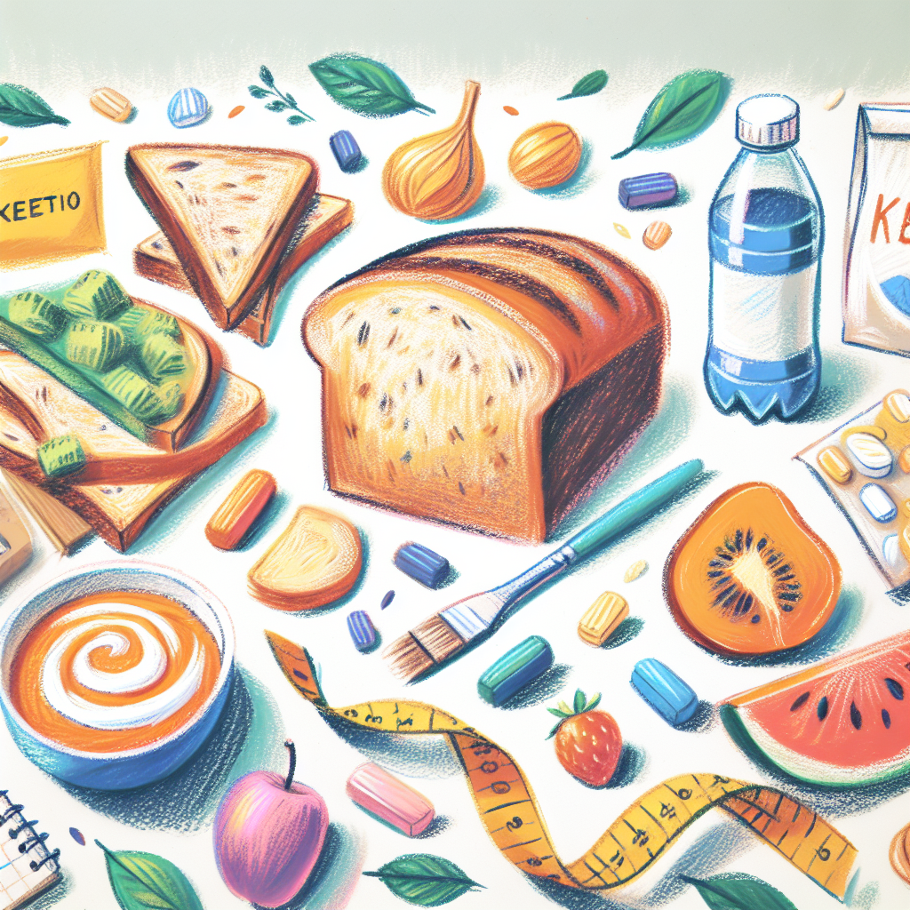 Pastelková ilustrace znázorňující téma: Keto dieta