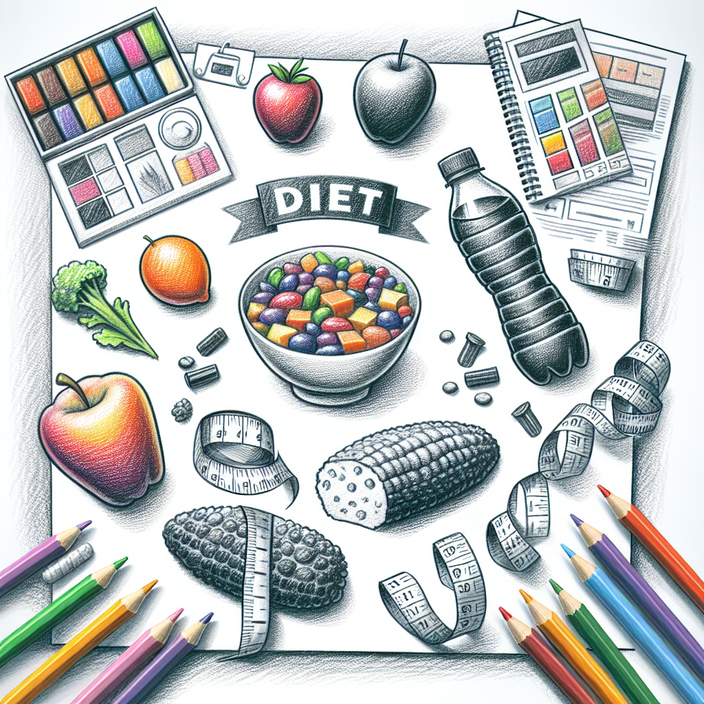 Pastelková ilustrace znázorňující téma: Zdravá výživa