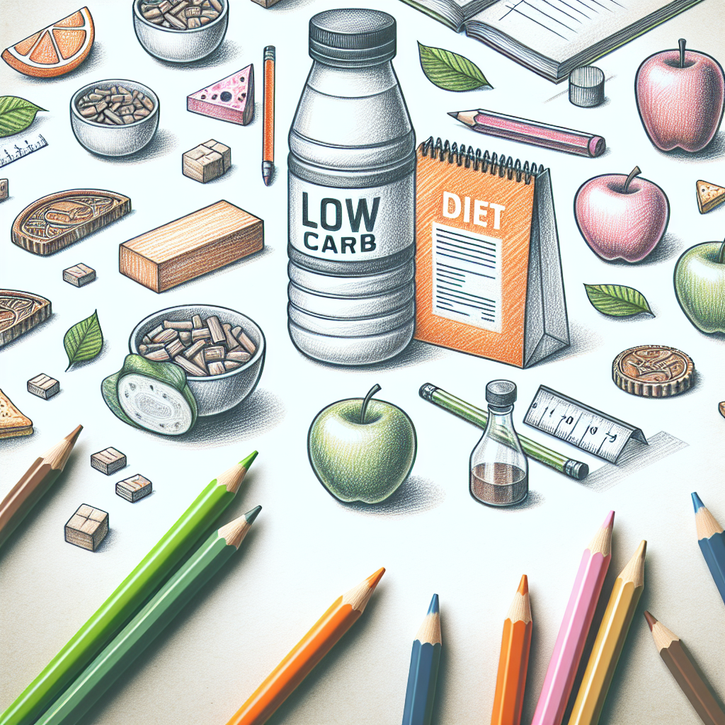Pastelková ilustrace znázorňující téma: Diety