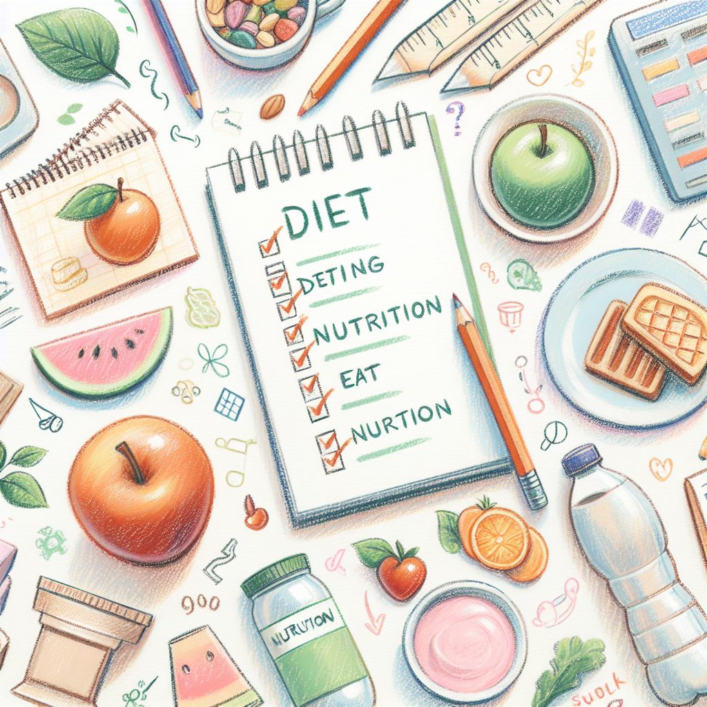 Pastelková ilustrace znázorňující téma: Výživa