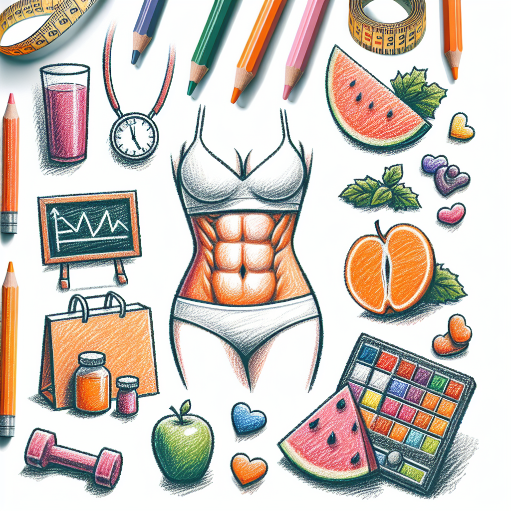 Pastelková ilustrace znázorňující téma: Zdraví a výživa