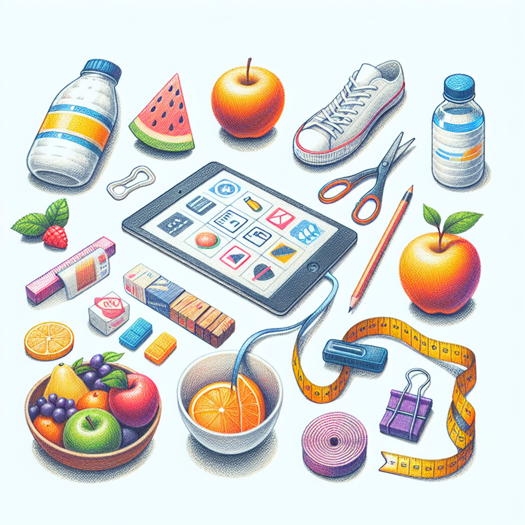 Pastelková ilustrace znázorňující téma: Diety a výživa