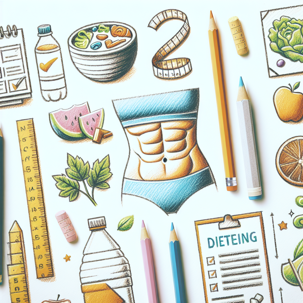 Pastelková ilustrace znázorňující téma: Hubnutí