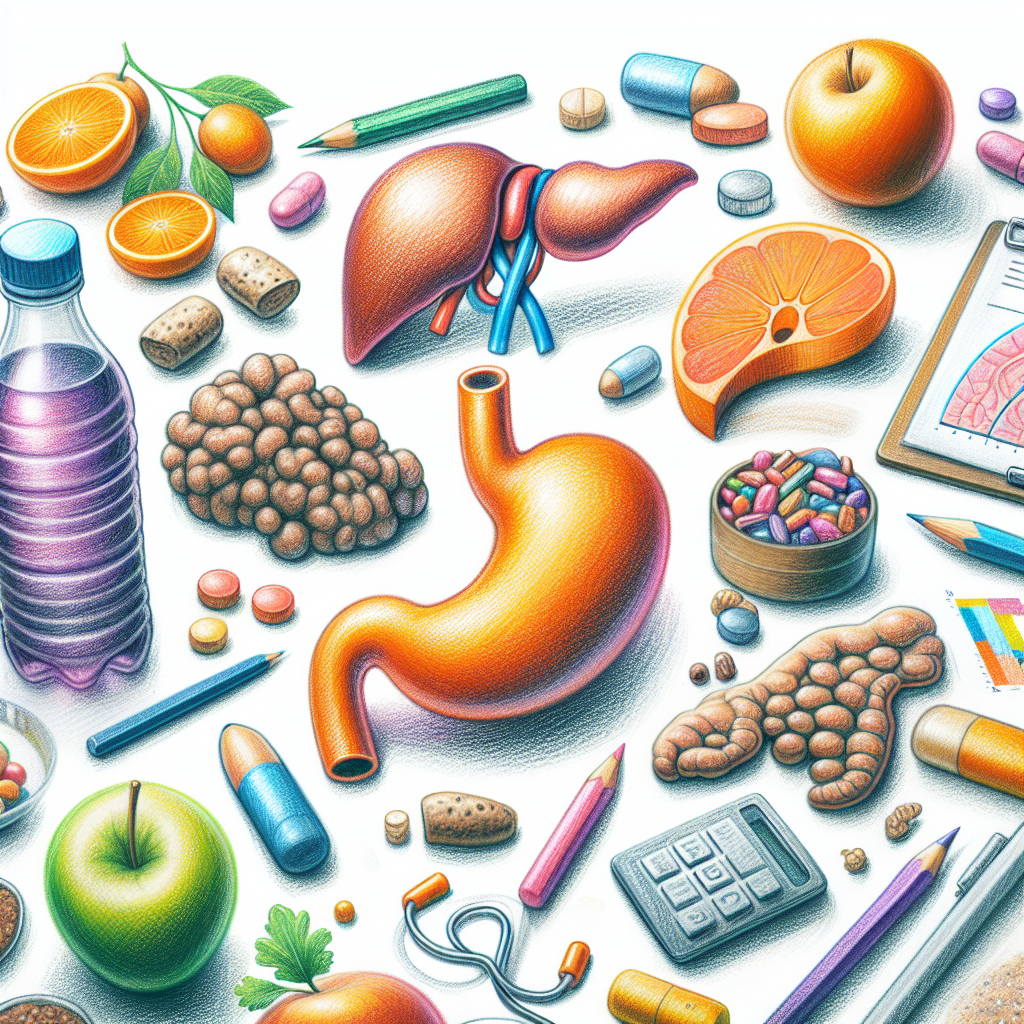 Pastelková ilustrace znázorňující téma: Výživa a zdraví