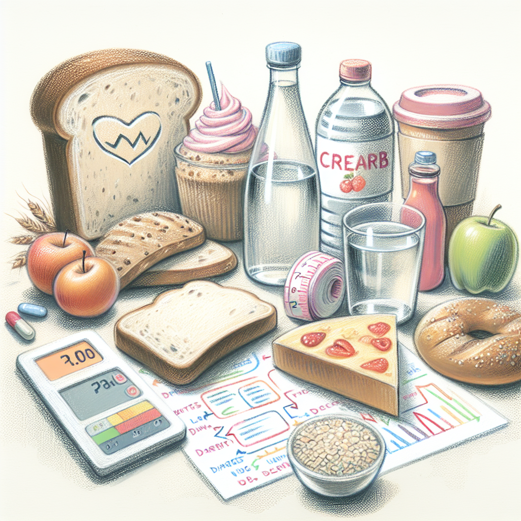 Pastelková ilustrace znázorňující téma: Diety