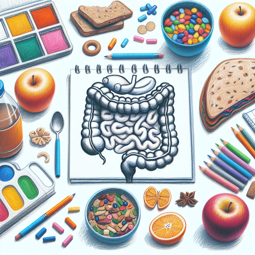 Pastelková ilustrace znázorňující téma: Zdraví a výživa