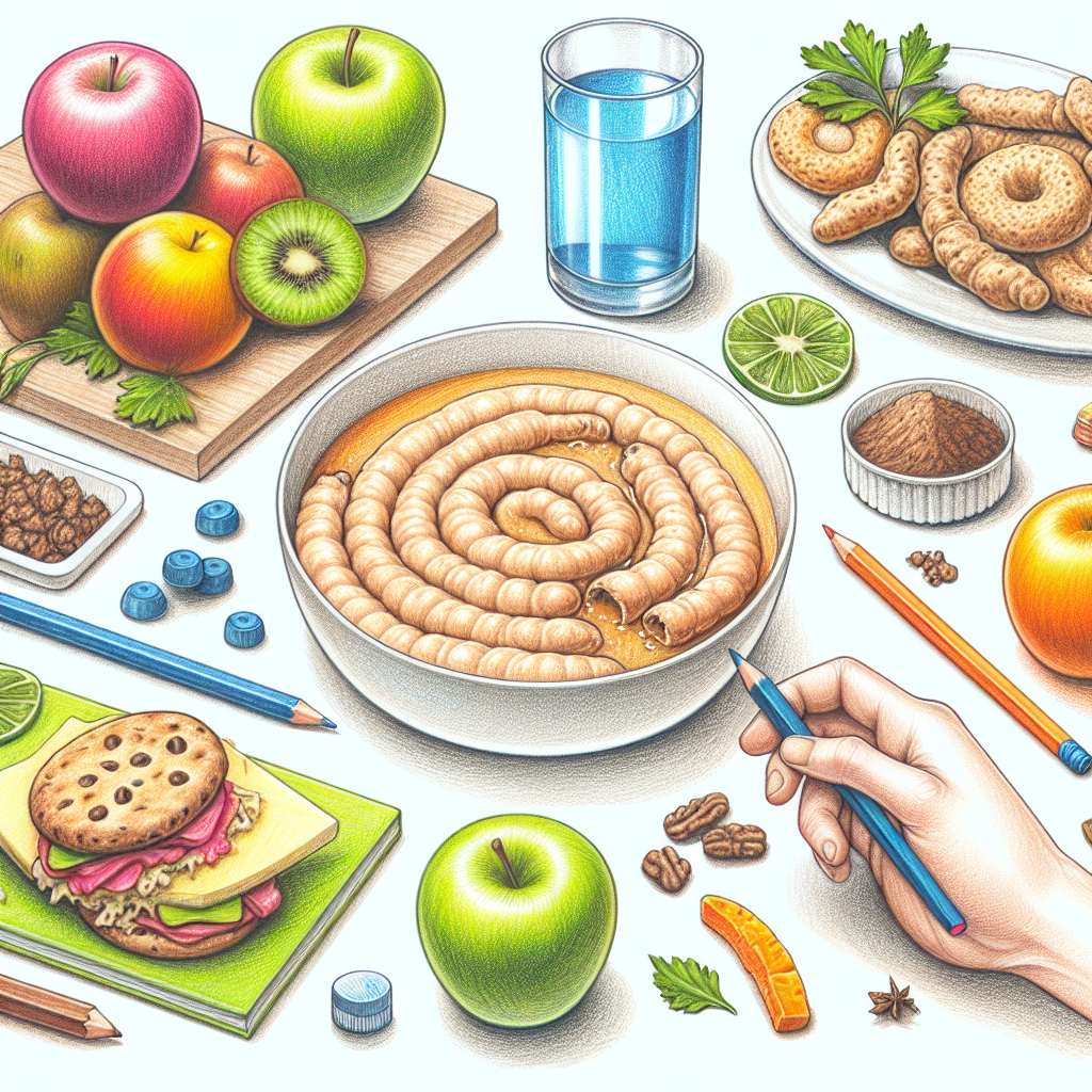 Pastelková ilustrace znázorňující téma: Výživa