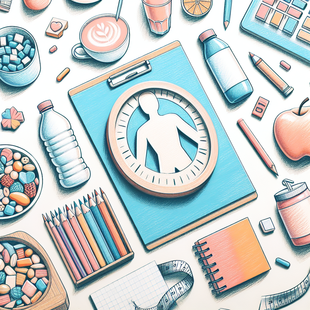 Pastelková ilustrace znázorňující téma: Diety a výživa