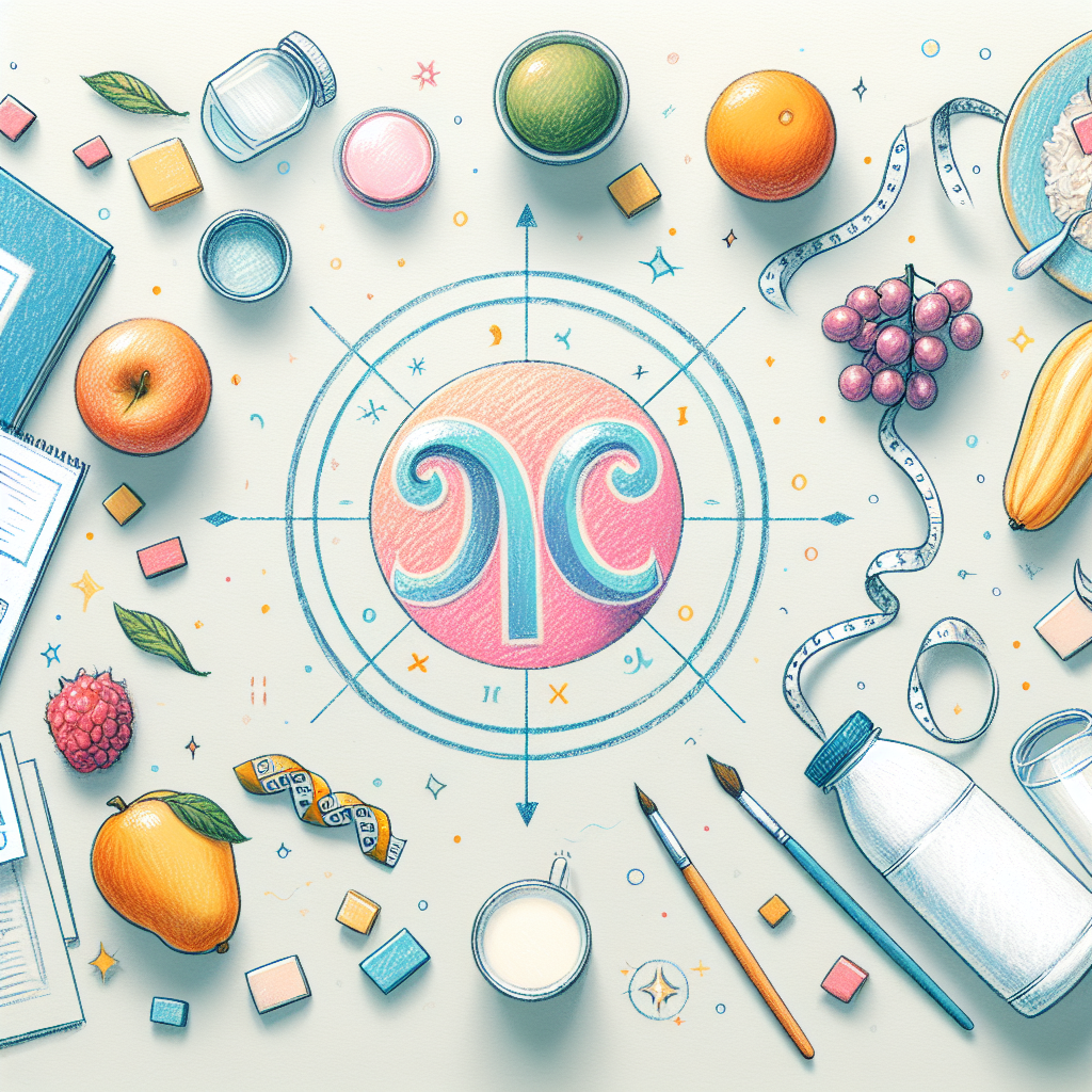 Pastelková ilustrace znázorňující téma: Zdraví a výživa