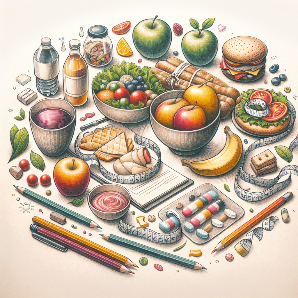 Pastelková ilustrace znázorňující téma: Zdravá výživa