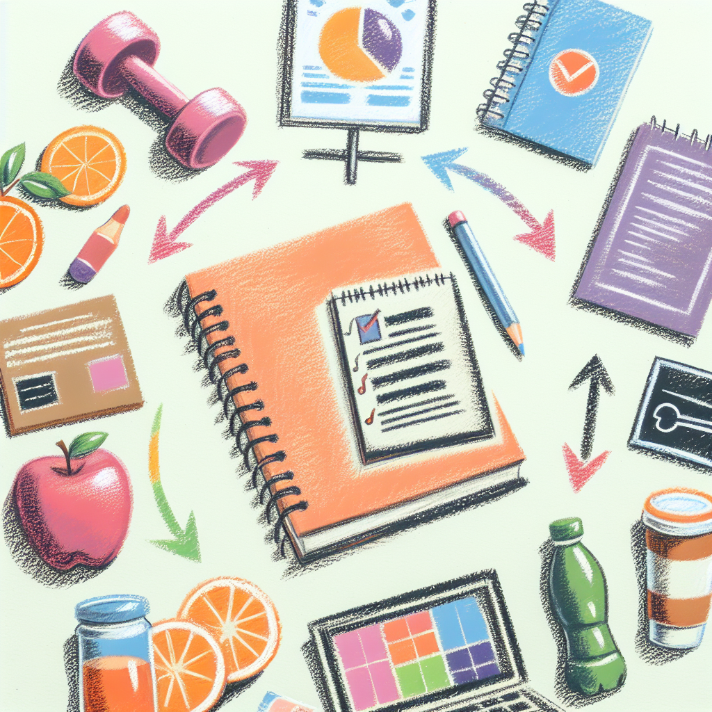 Pastelková ilustrace znázorňující téma: Zdravý životní styl