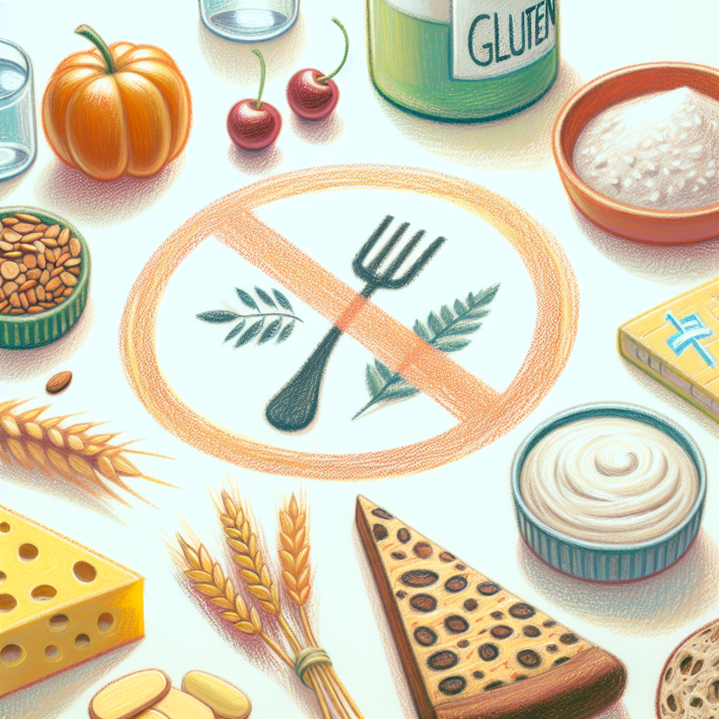 Pastelková ilustrace znázorňující téma: Celiakie