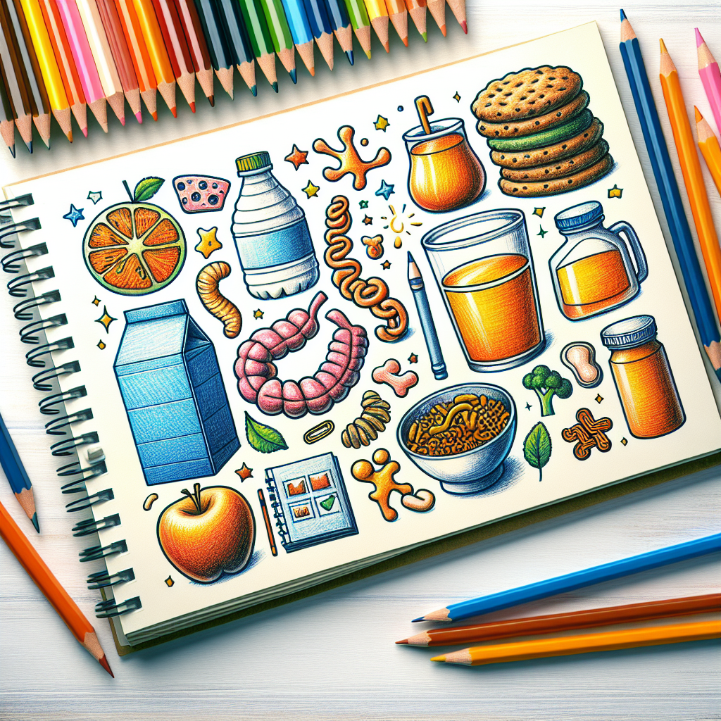 Pastelková ilustrace znázorňující téma: Zdraví a výživa