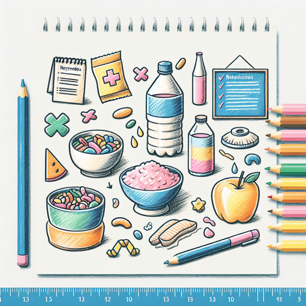 Pastelková ilustrace znázorňující téma: Zdraví a výživa