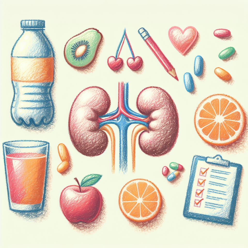 Pastelková ilustrace znázorňující téma: Zdraví a výživa