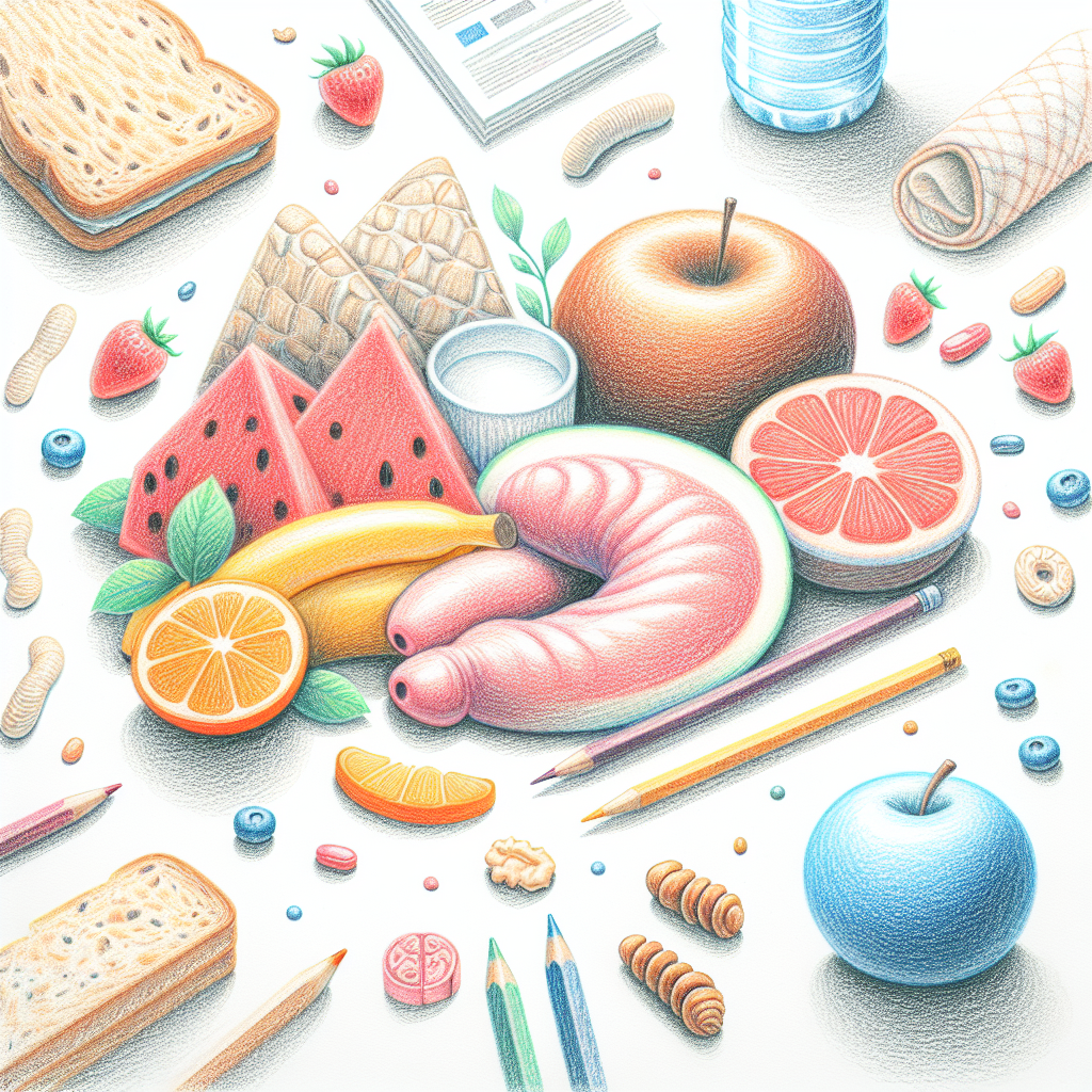 Pastelková ilustrace znázorňující téma: Výživa a zdraví