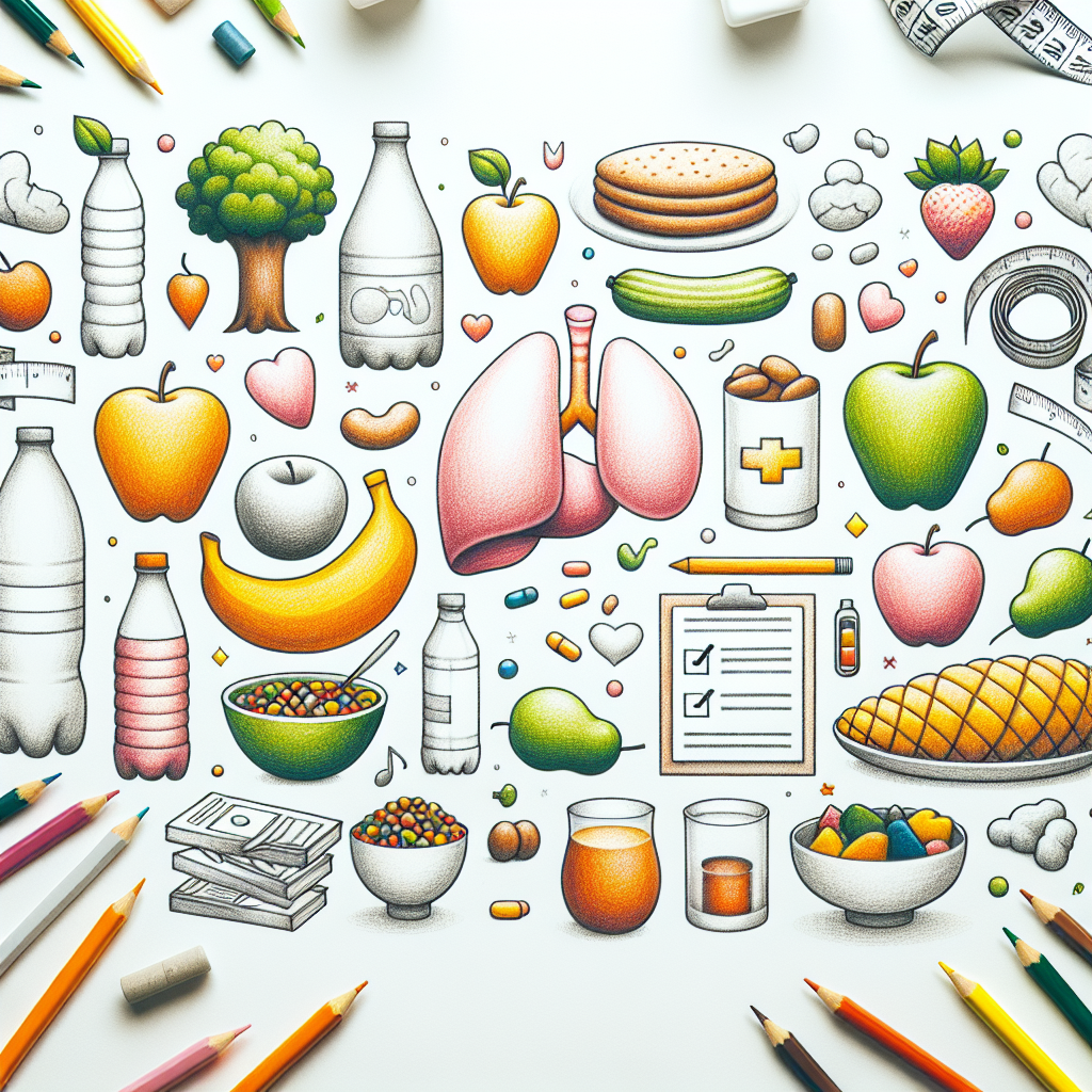 Pastelková ilustrace znázorňující téma: Zdravá výživa