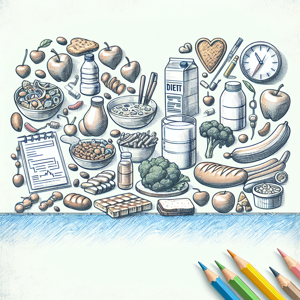 Pastelková ilustrace znázorňující téma: Výživa