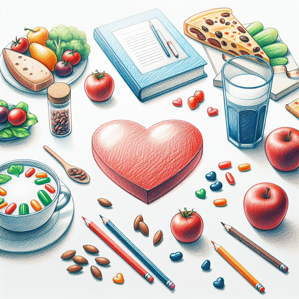 Pastelková ilustrace znázorňující téma: Zdravá výživa