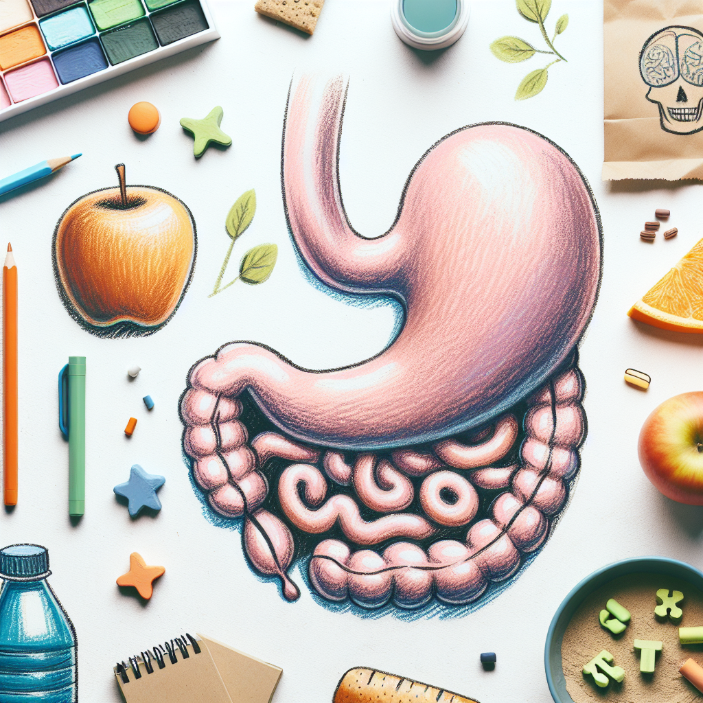 Pastelková ilustrace znázorňující téma: Zdravá strava