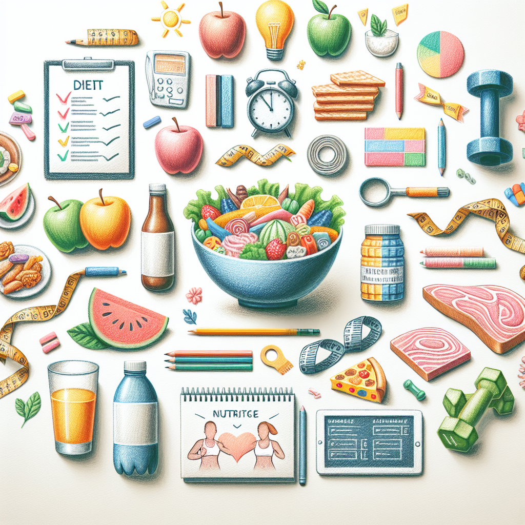 Pastelková ilustrace znázorňující téma: Výživa