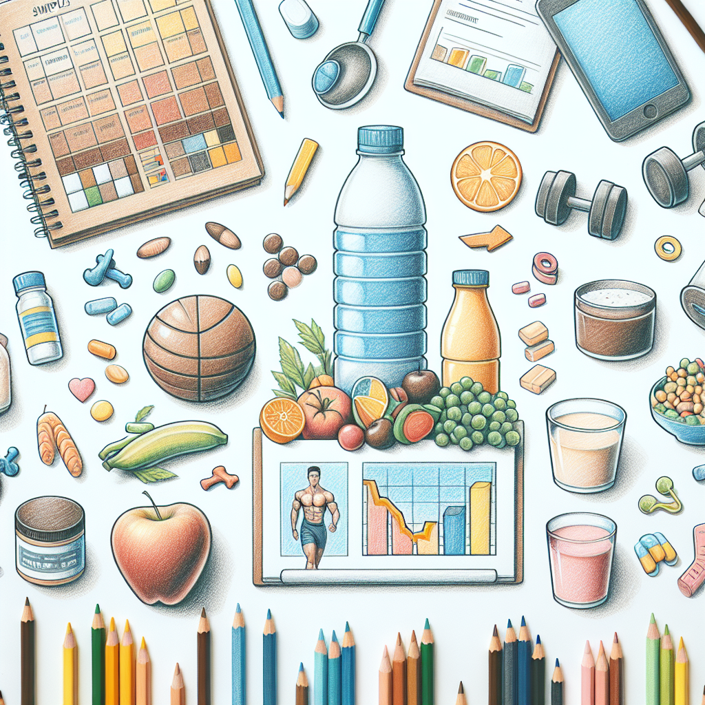 Pastelková ilustrace znázorňující téma: Sportovní výživa