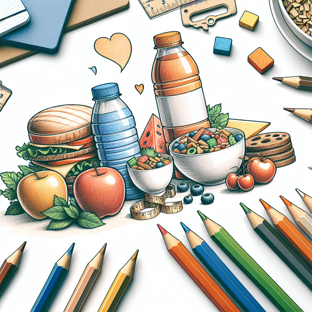 Pastelková ilustrace znázorňující téma: Zdravé stravování