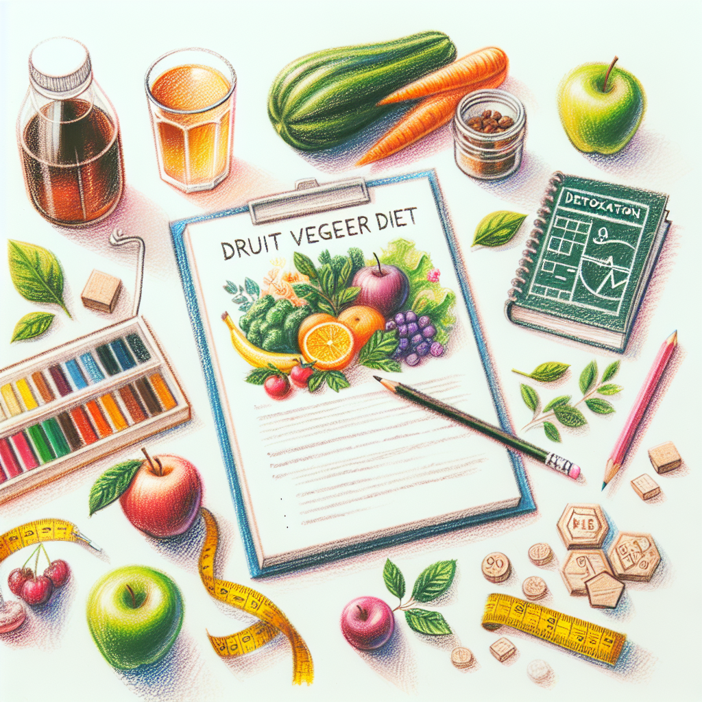 Pastelková ilustrace znázorňující téma: Diety a výživa