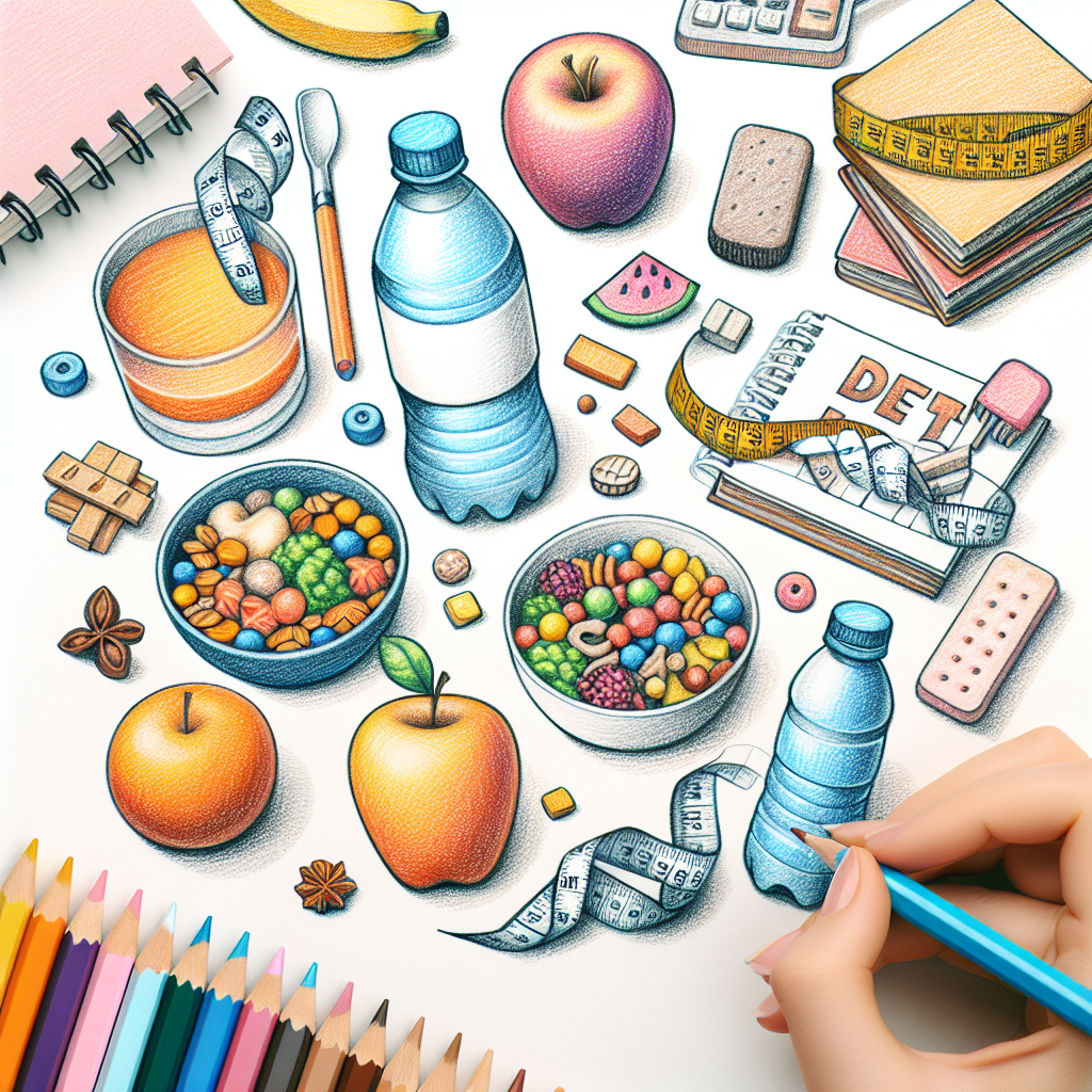 Pastelková ilustrace znázorňující téma: Zdravé stravování