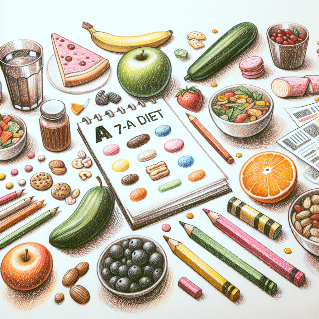 Pastelková ilustrace znázorňující téma: Diety a hubnutí