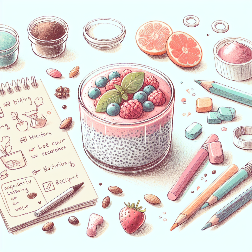 Pastelková ilustrace znázorňující téma: Zdravé recepty