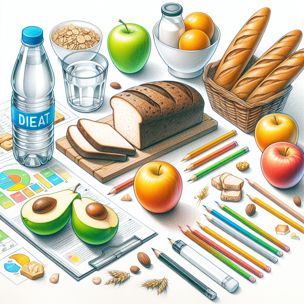Pastelková ilustrace znázorňující téma: Zdravé stravování