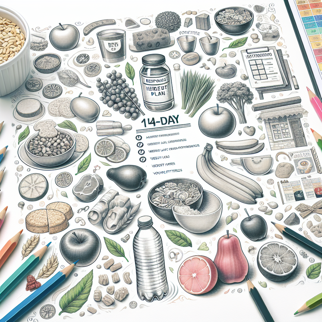 Pastelková ilustrace znázorňující téma: Diety a výživa
