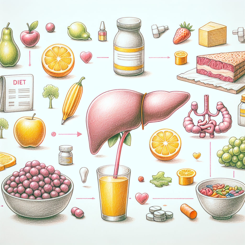 Pastelková ilustrace znázorňující téma: Žlučníková dieta
