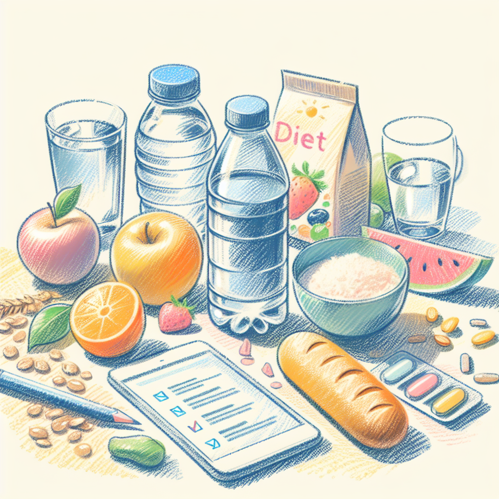 Pastelková ilustrace znázorňující téma: Zdravá strava