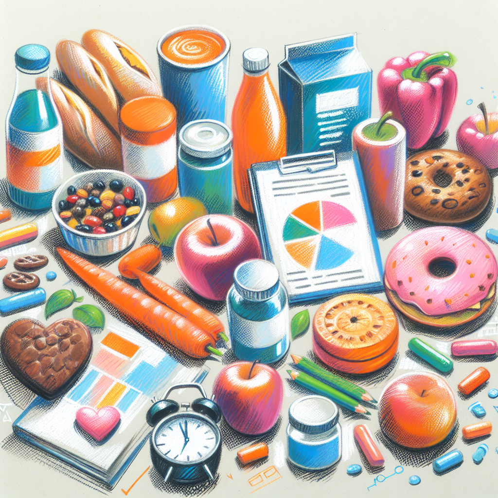Pastelková ilustrace znázorňující téma: Stravování