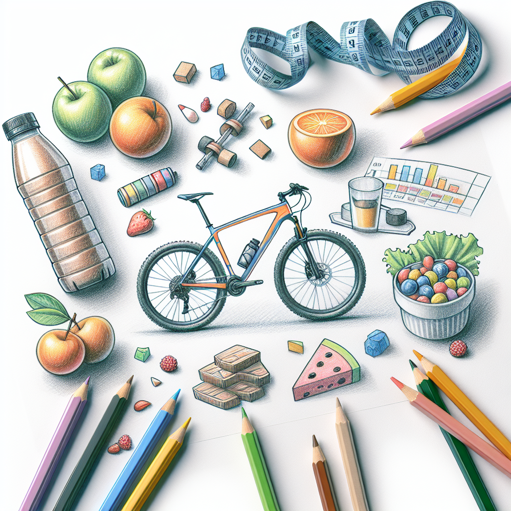 Pastelková ilustrace znázorňující téma: Sportovní výživa