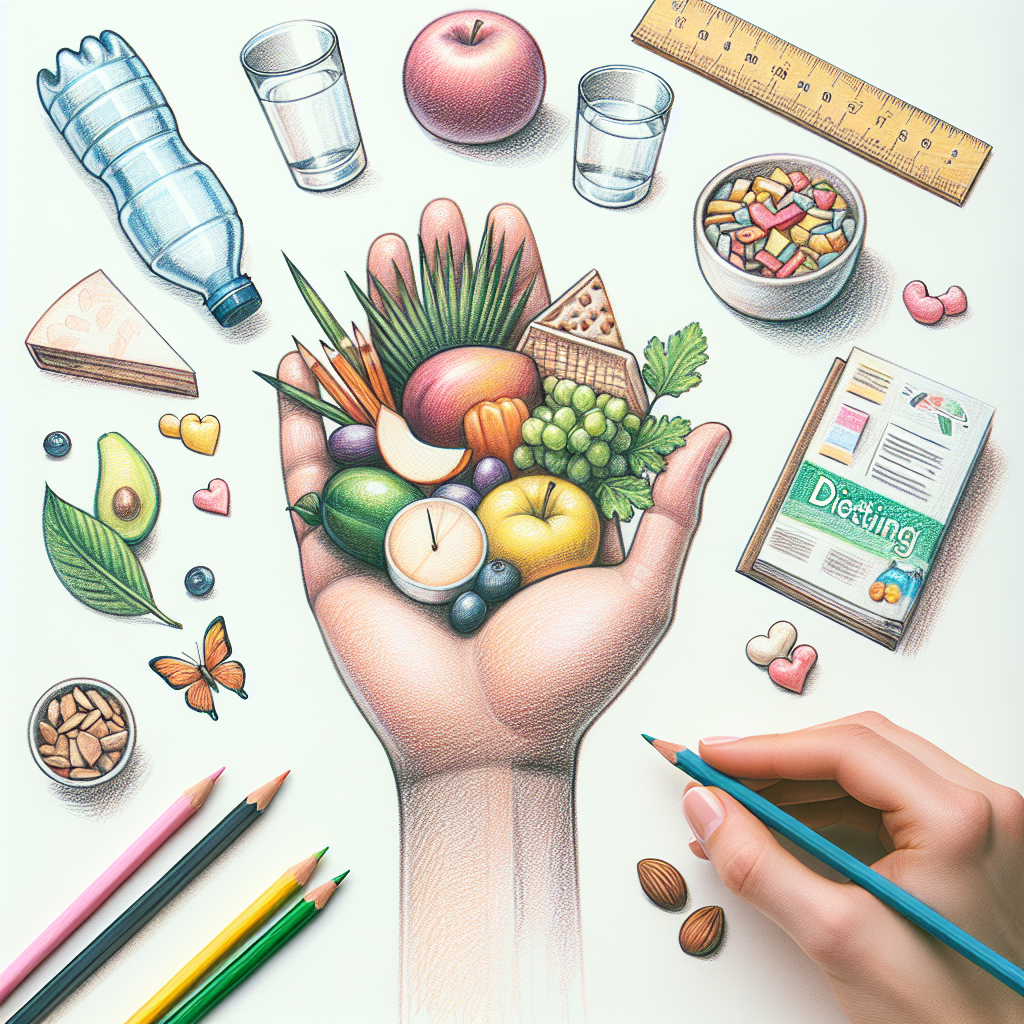 Pastelková ilustrace znázorňující téma: Zdravé stravování