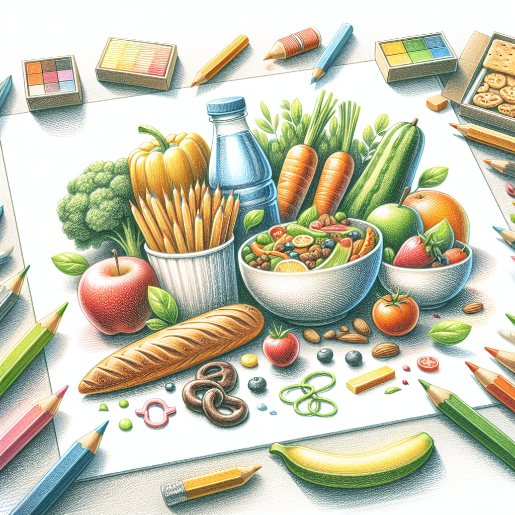 Pastelková ilustrace znázorňující téma: Zdravé stravování