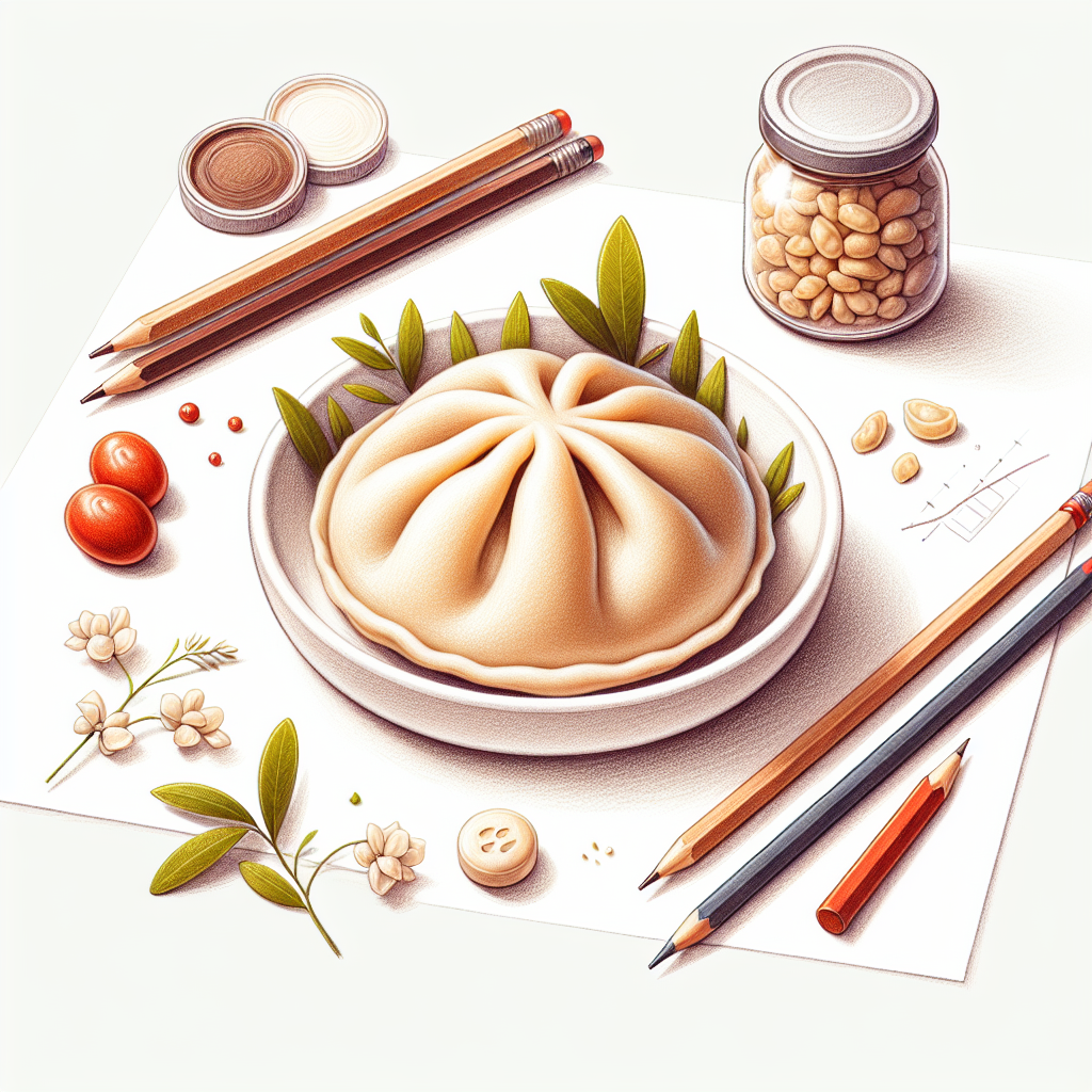 Pastelková ilustrace znázorňující téma: Česká kuchyně