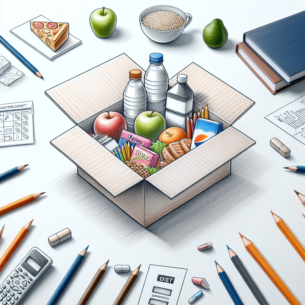 Pastelková ilustrace znázorňující téma: Stravovací návyky